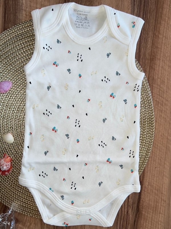 Minimal Desen Çıtçıtlı Zıbın