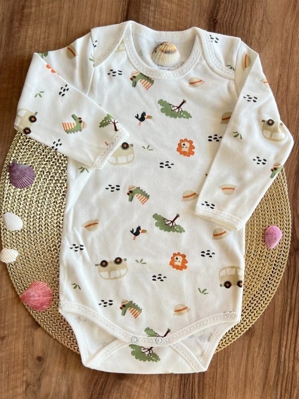 Safari Desen Çıtçıtlı Zıbın