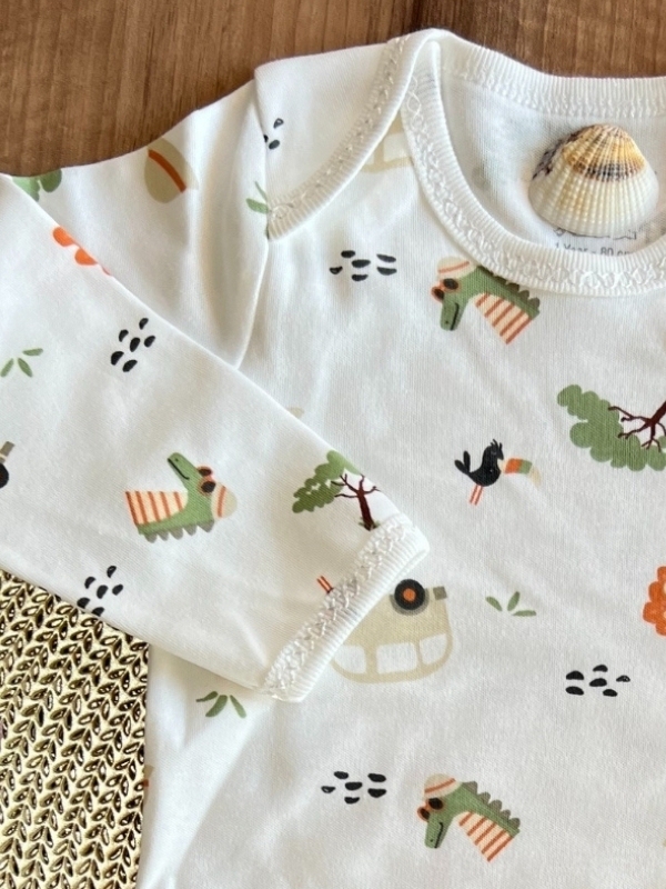 Safari Desen Çıtçıtlı Zıbın