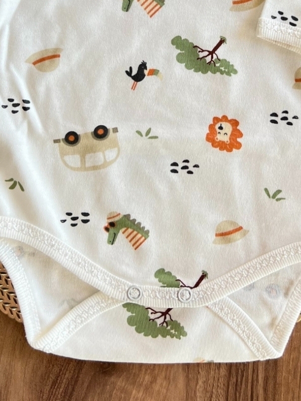 Safari Desen Çıtçıtlı Zıbın