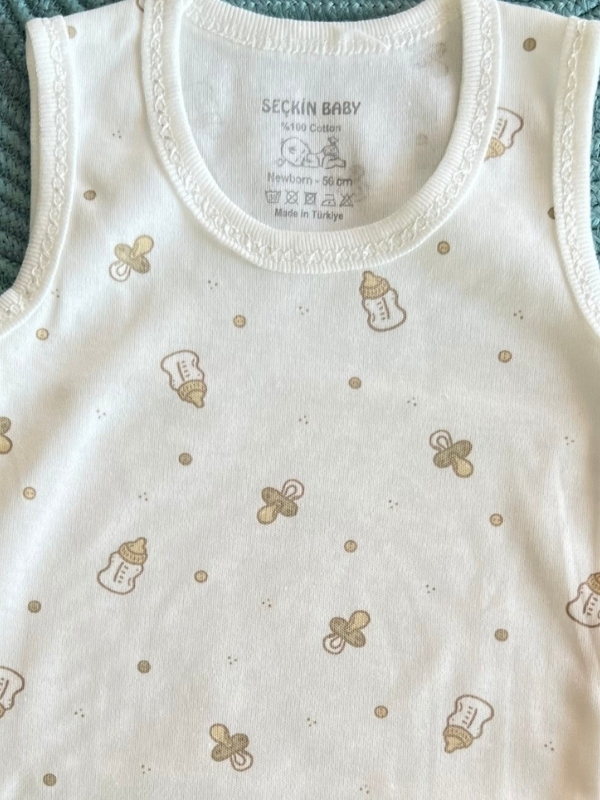 Biberon Desen Çıtçıtlı Zıbın